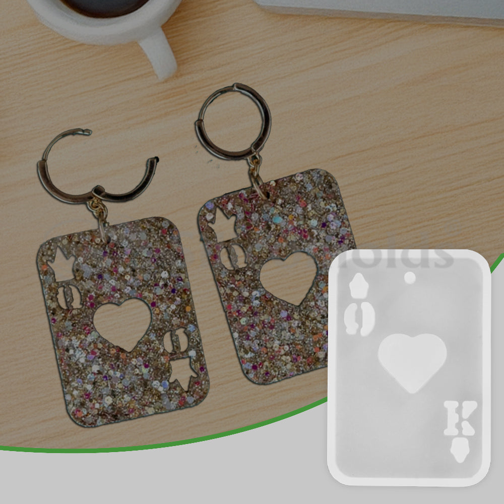 SILICOMOLDS - HEART KEYCHAIN RECTANGLE - SILICONE MOLD - URP235- RM